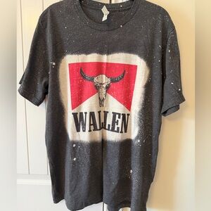 Bella Canvas Morgan Wallen Charcoal T-Shirt with Bull Skull Graphic